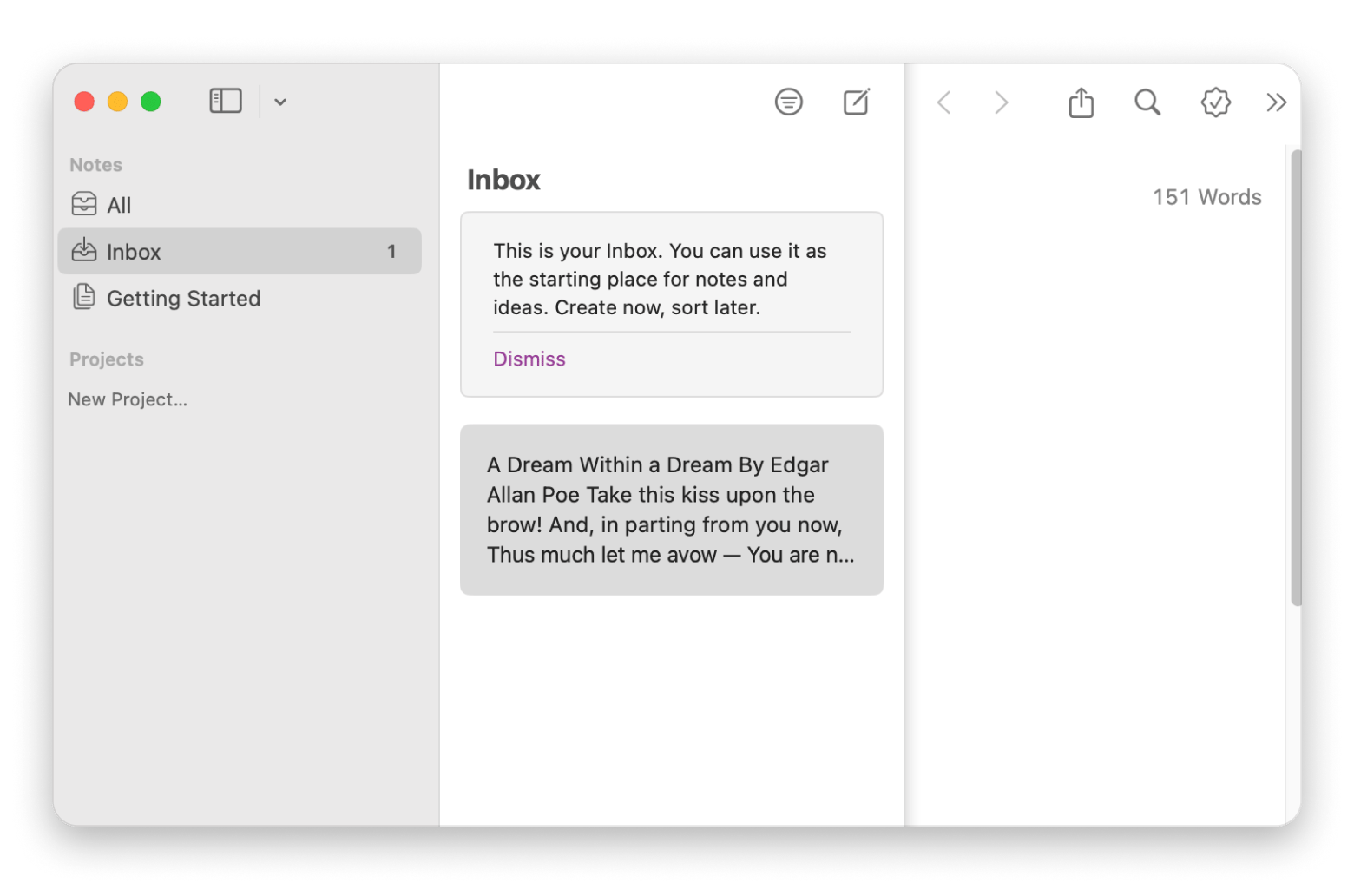 The Inbox tab of Ulysses, a writing app that's available on Setapp The Inbox tab of Ulysses, a writing app that's available on Setapp