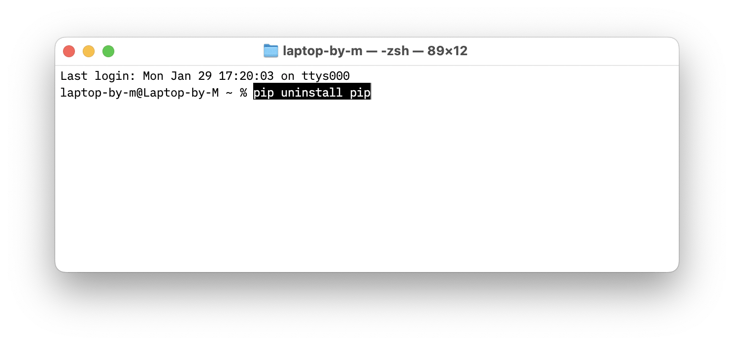 uninstall pip