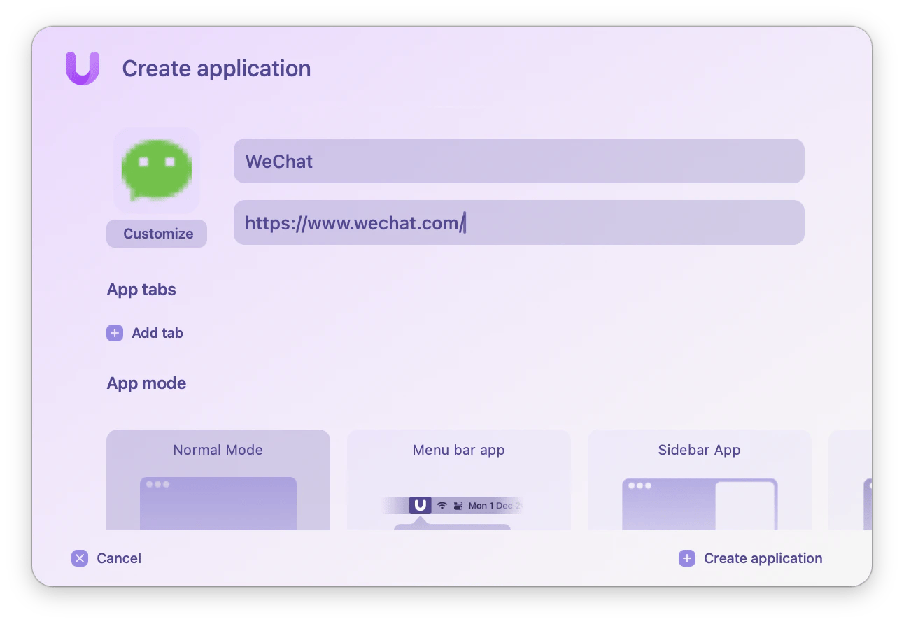 The app creation process in Unite, an app maker for Mac that is available on Setapp. The app creation process in Unite, an app maker for Mac that is available on Setapp.