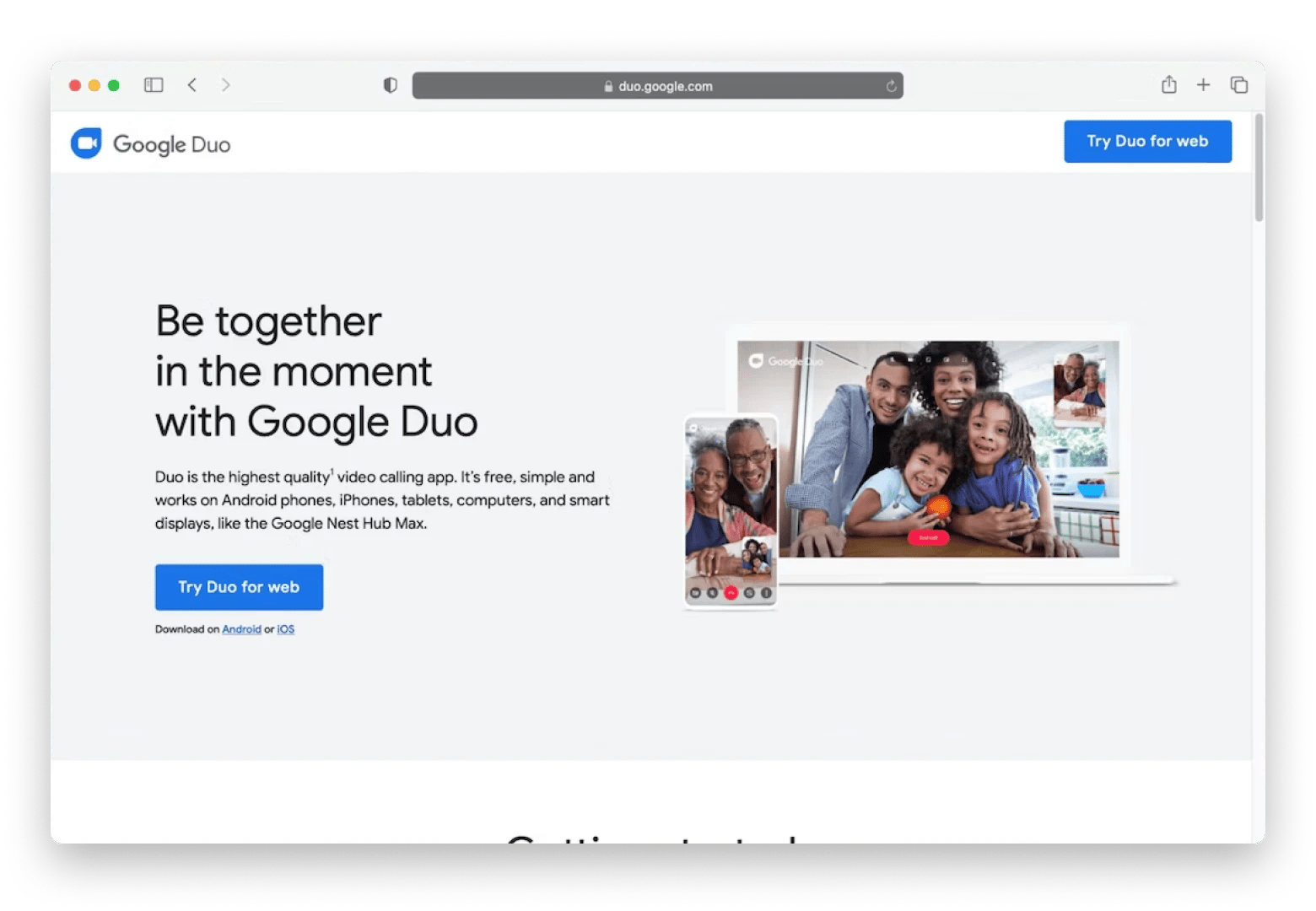 use google duo on mac