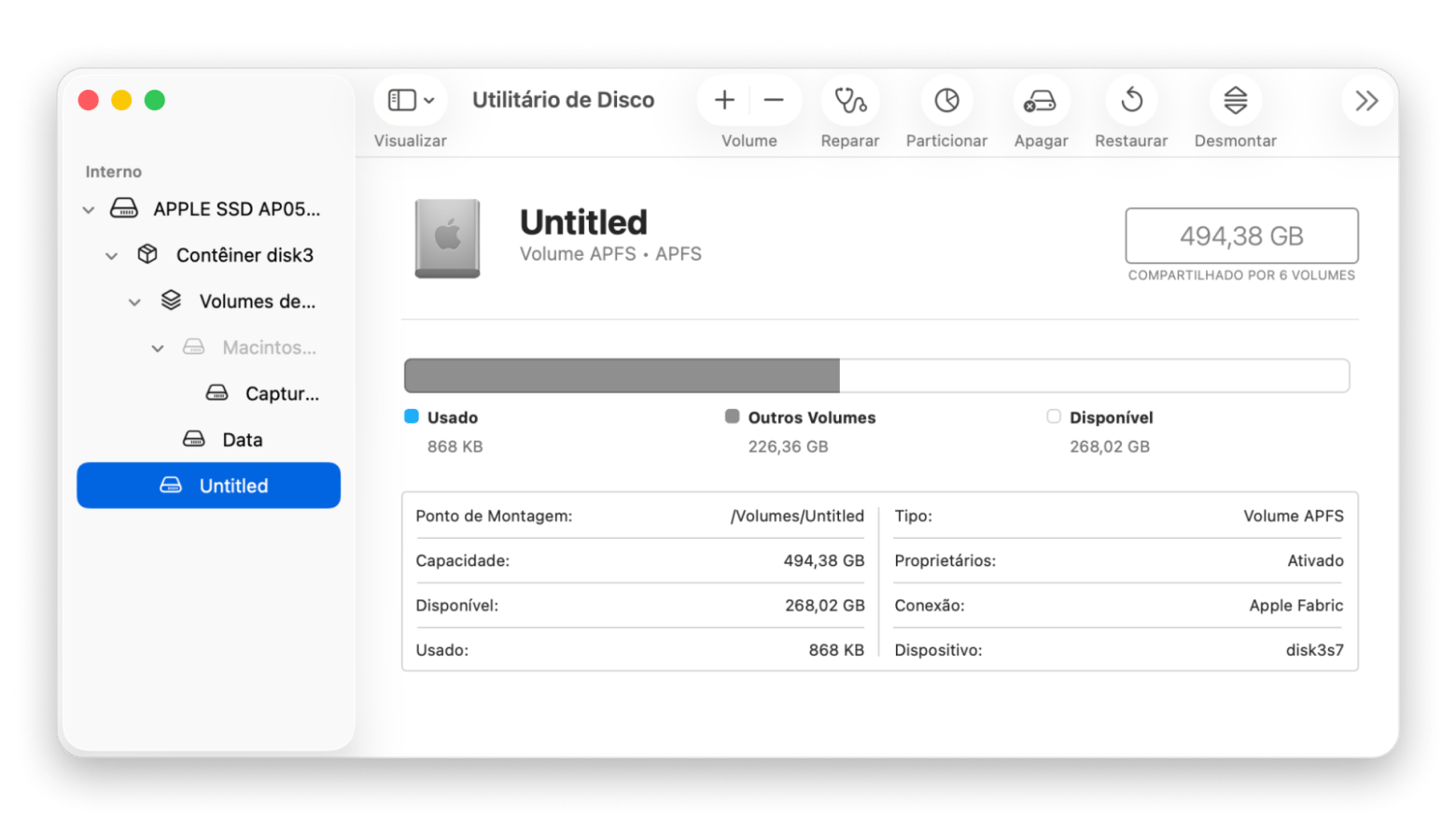 utilitario disco montar hd externo mac