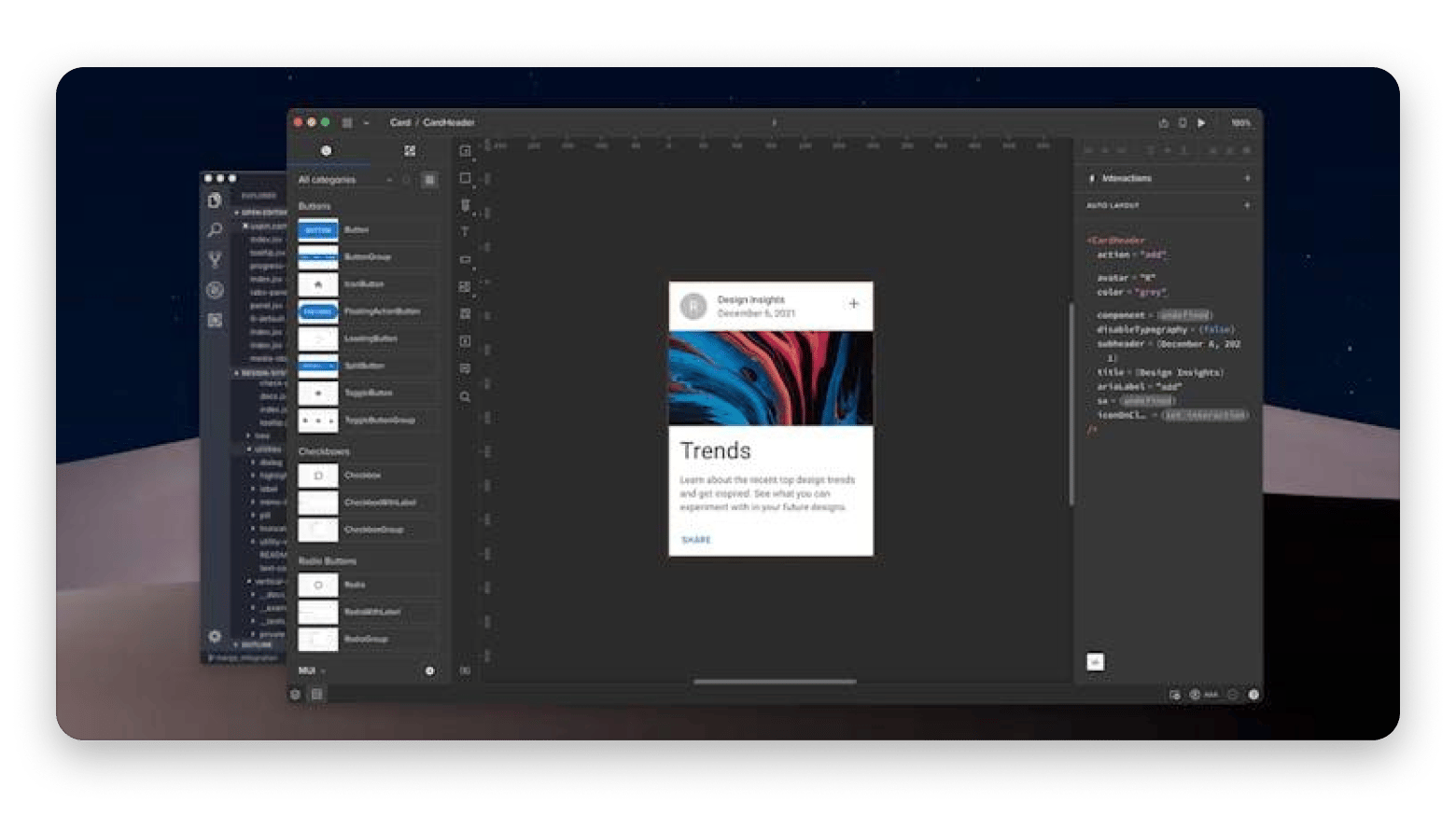 Uxpin interface on Mac