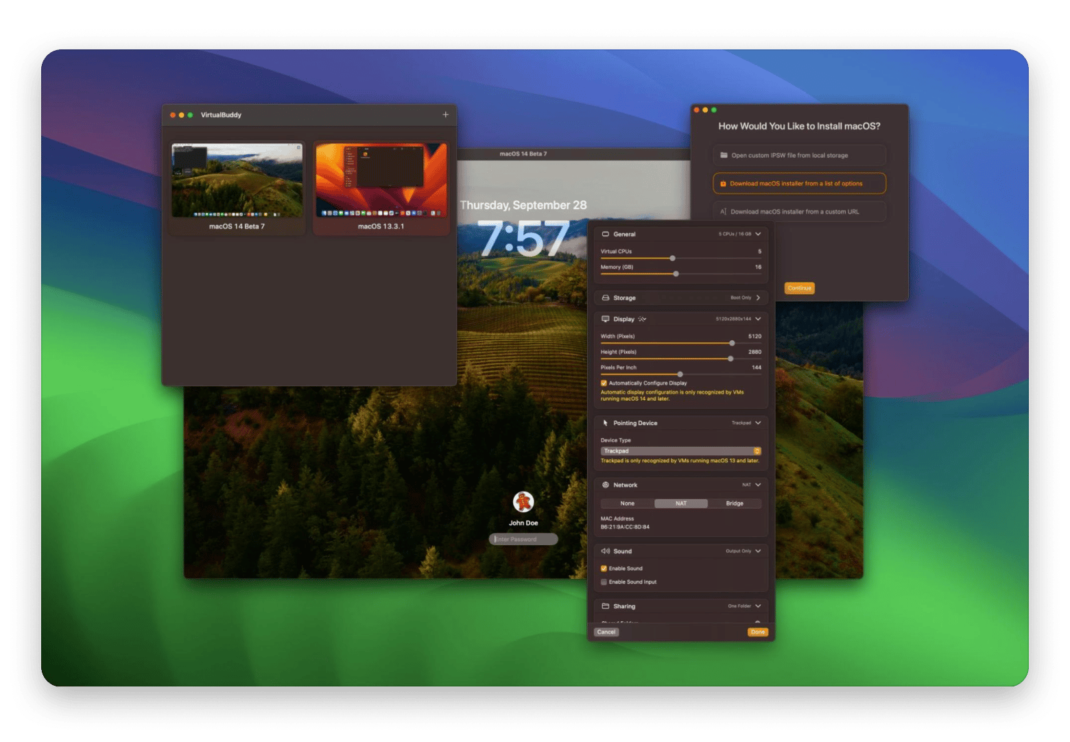 Virtualbuddy on macOS