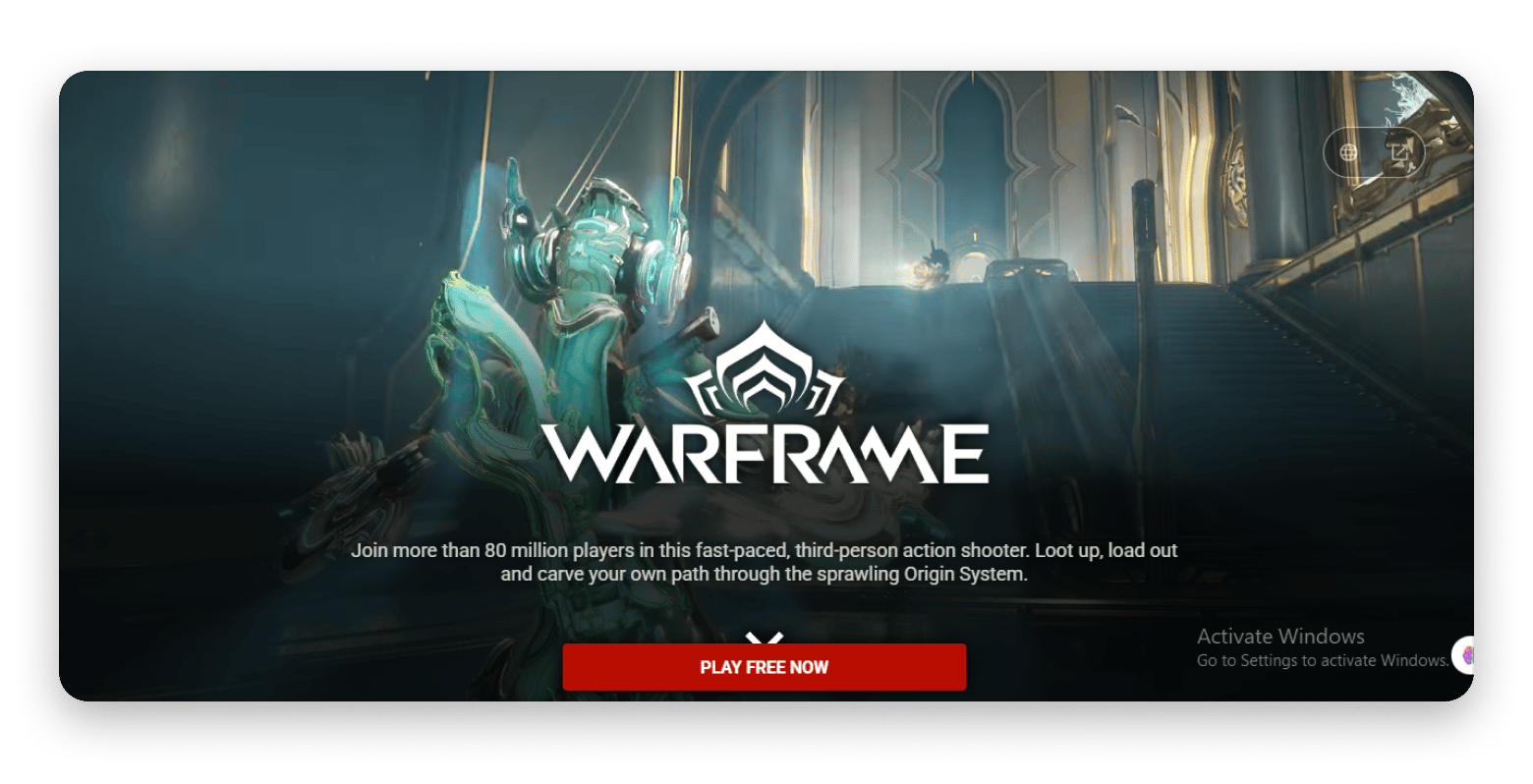 Warframe web game