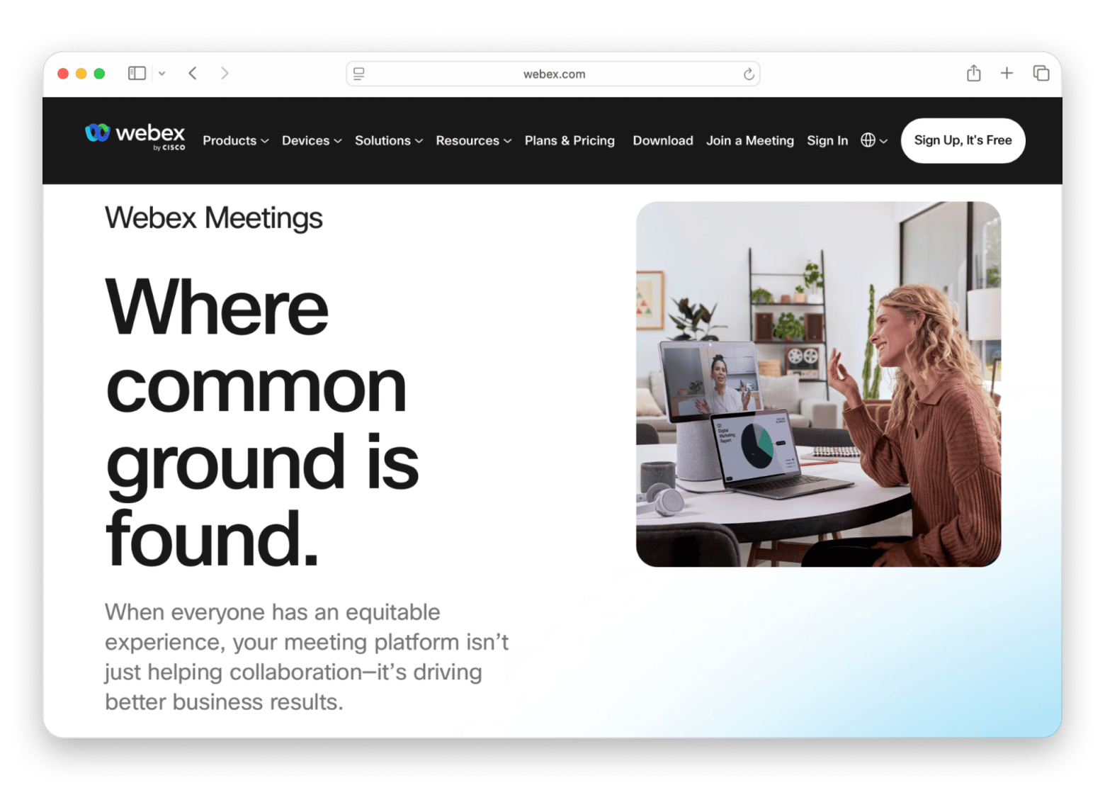 Webex website