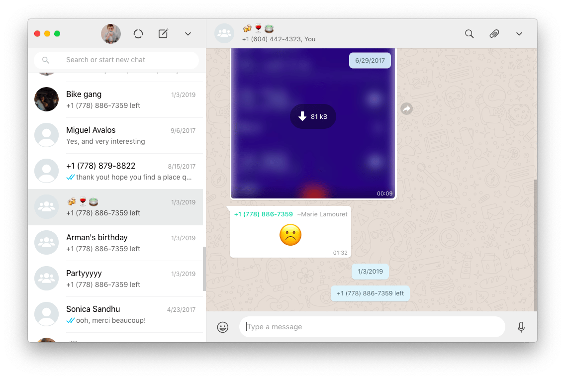 WhatsApp for Mac