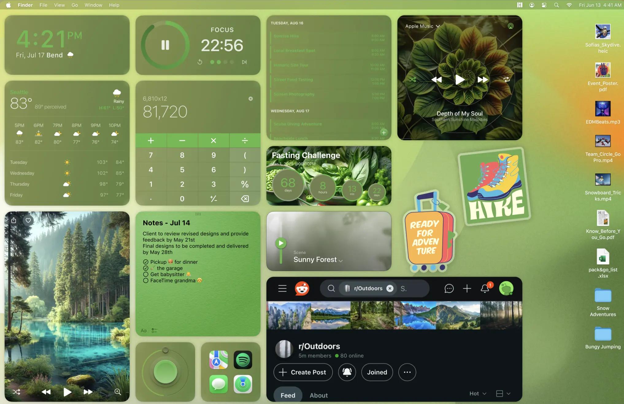 Desktop customized with WidgetWall, a Setapp app that works as an alternative to macOS widgets Desktop customized with WidgetWall, a Setapp app that works as an alternative to macOS widgets