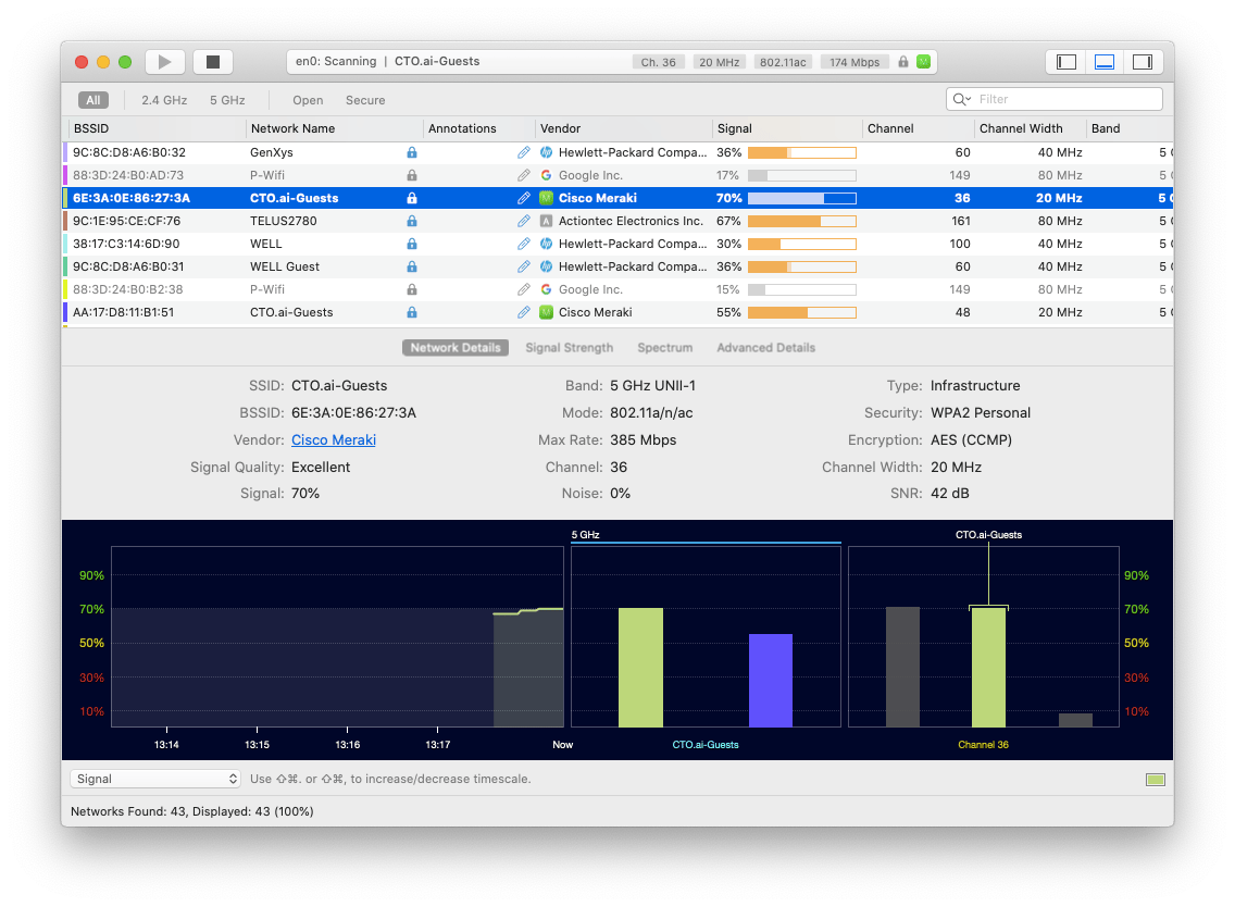 WiFi Explorer Mac scan wifi troubleshoot