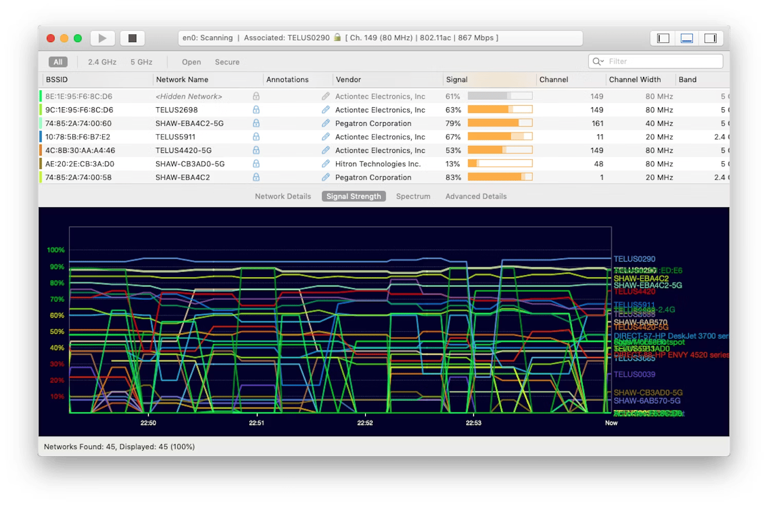 check Signal Strength with WiFi Explorer