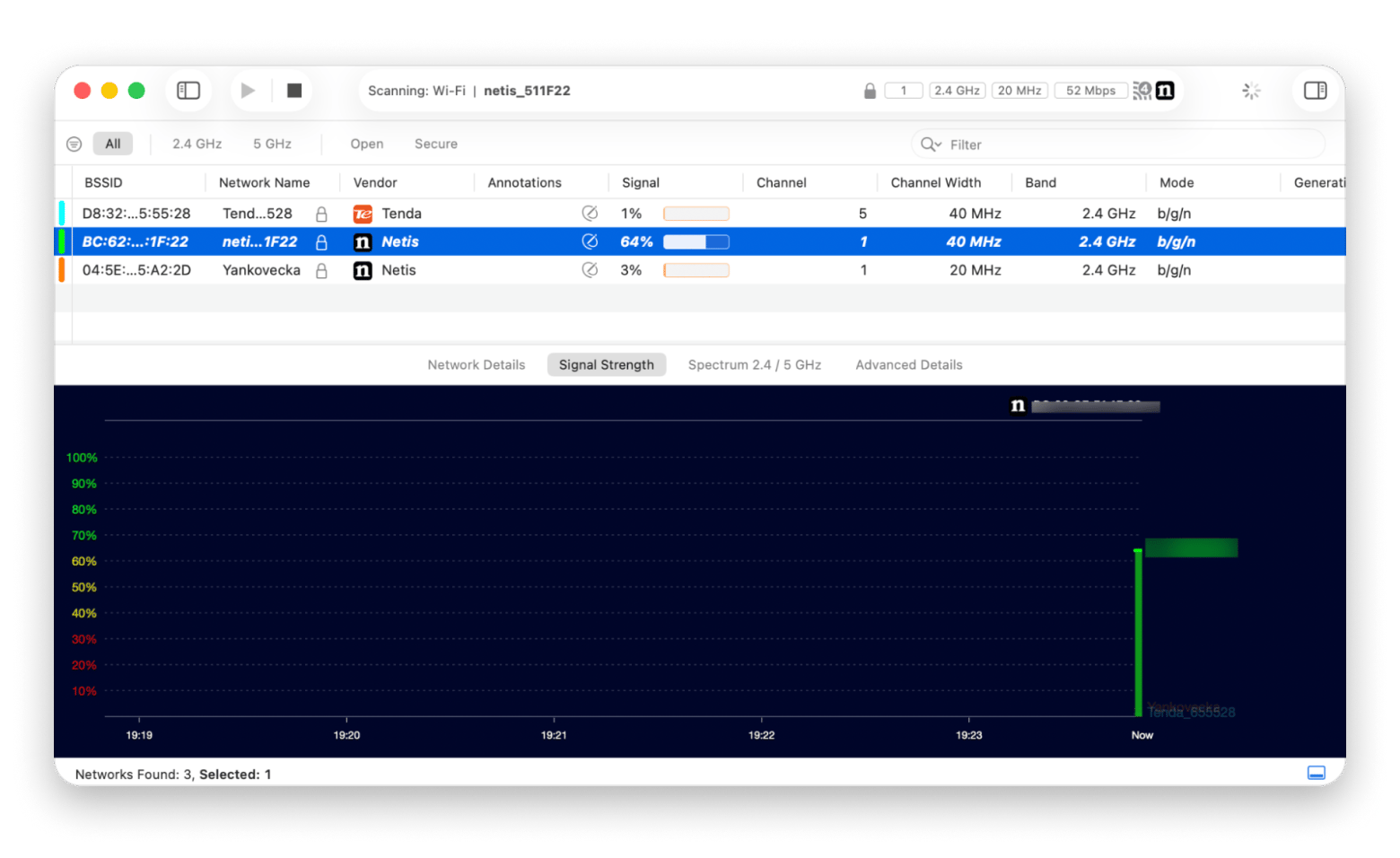 Analyzing Wi-Fi signal strength and channels with WiFi Explorer, available on Setapp