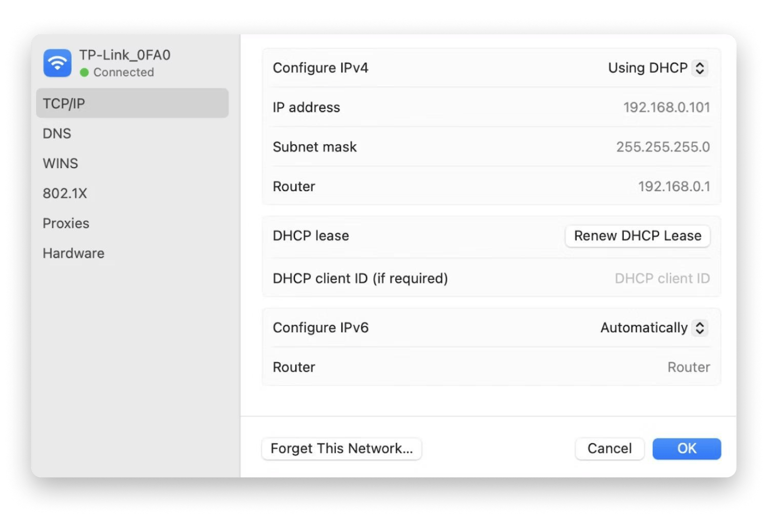 router settings