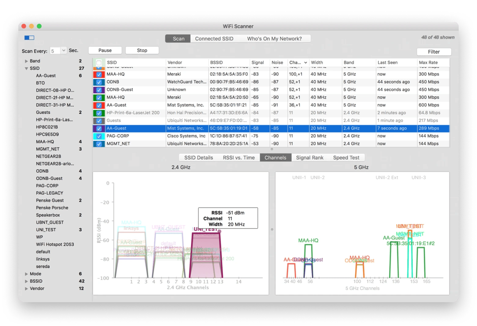 wifi scanner scan