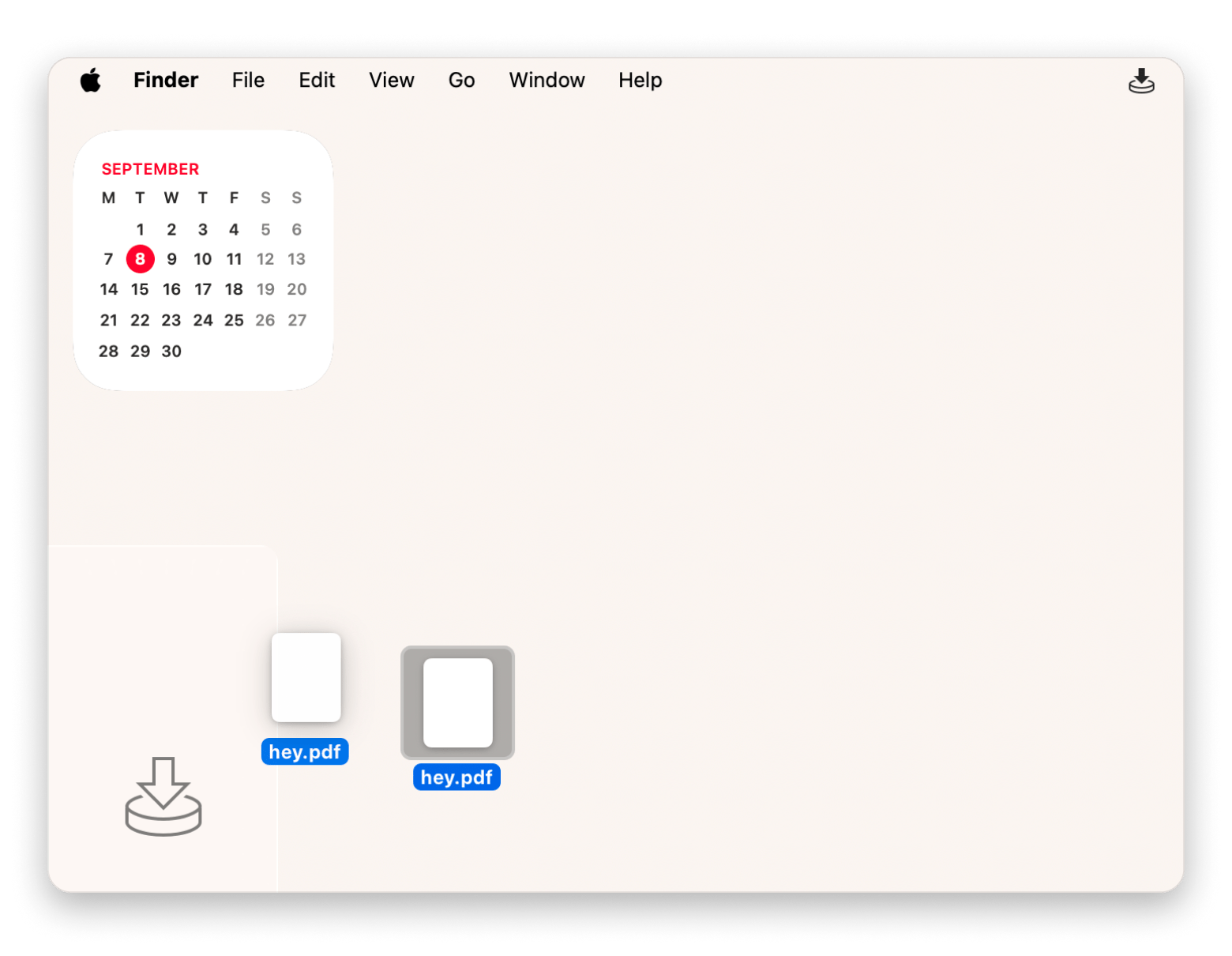 The drop zone interface of Yoink, a file transfer app available on Setapp 