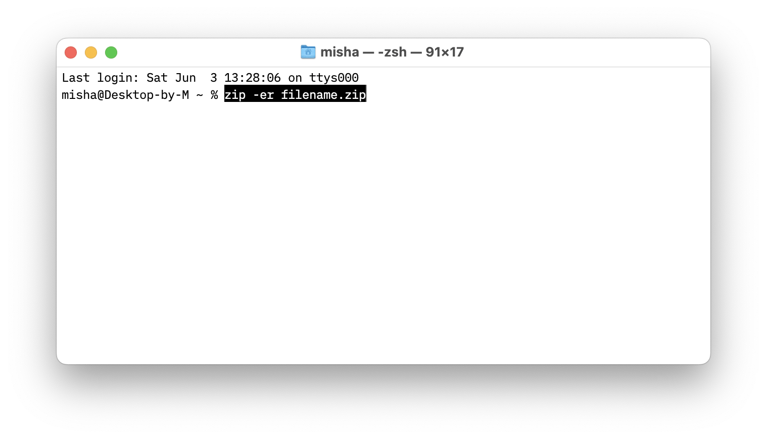 compress and protect files with password using Terminal